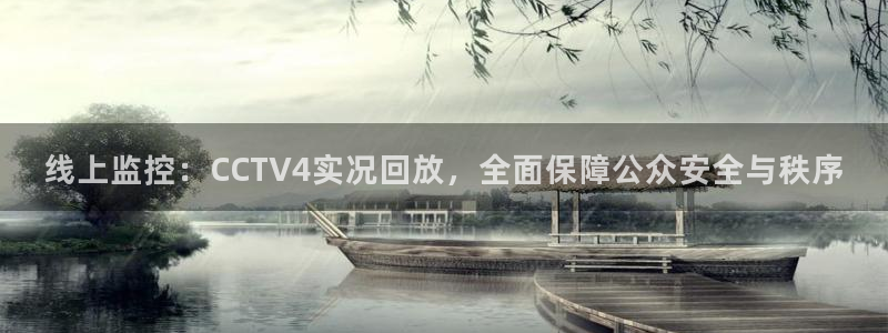 极速直播体育在线直播：线上监控：CCTV4实况回放，全面保障公众安全与秩序